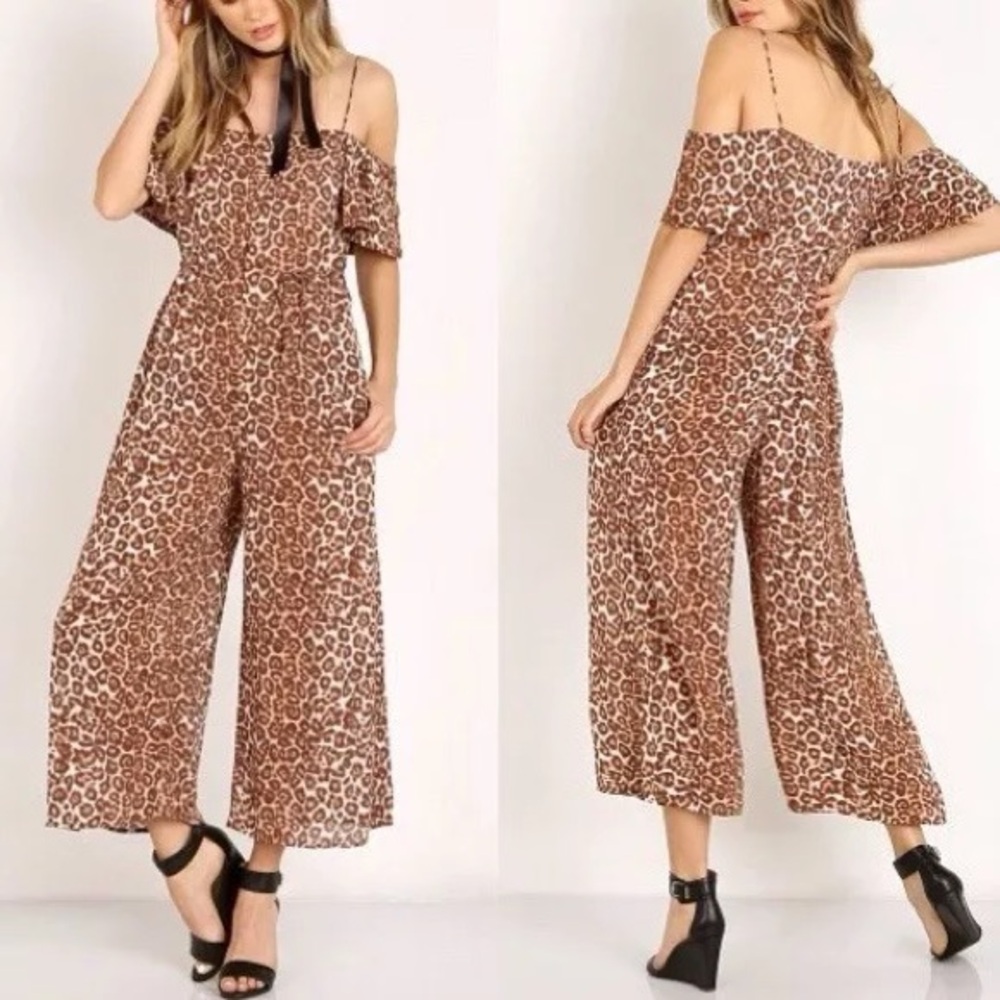 Zimmermann Alchemy Flounce Leopard Jumpsuit Size 1 Small